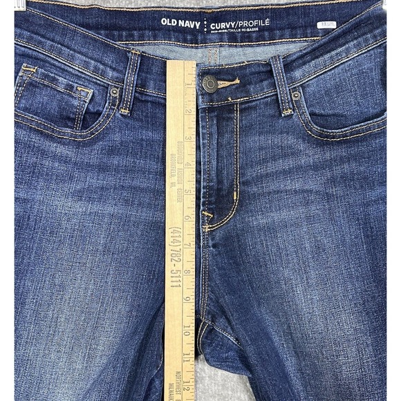 Old Navy Mid Rise Curvy Bootcut Jeans Womens Size 8 Stretch Blue Denim - Picture 7 of 9